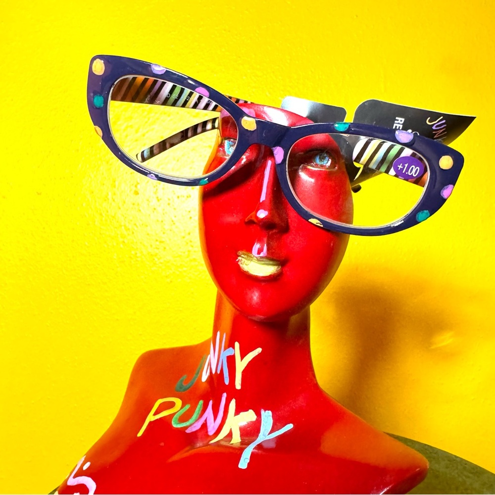 Colorful artsy reading glasses